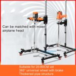 High-Power Aircraft Drill: Versatile Mixer for Powder, Cement, Paint, Putty, and Rhinestone Applications with Sturdy Bracket Mount
